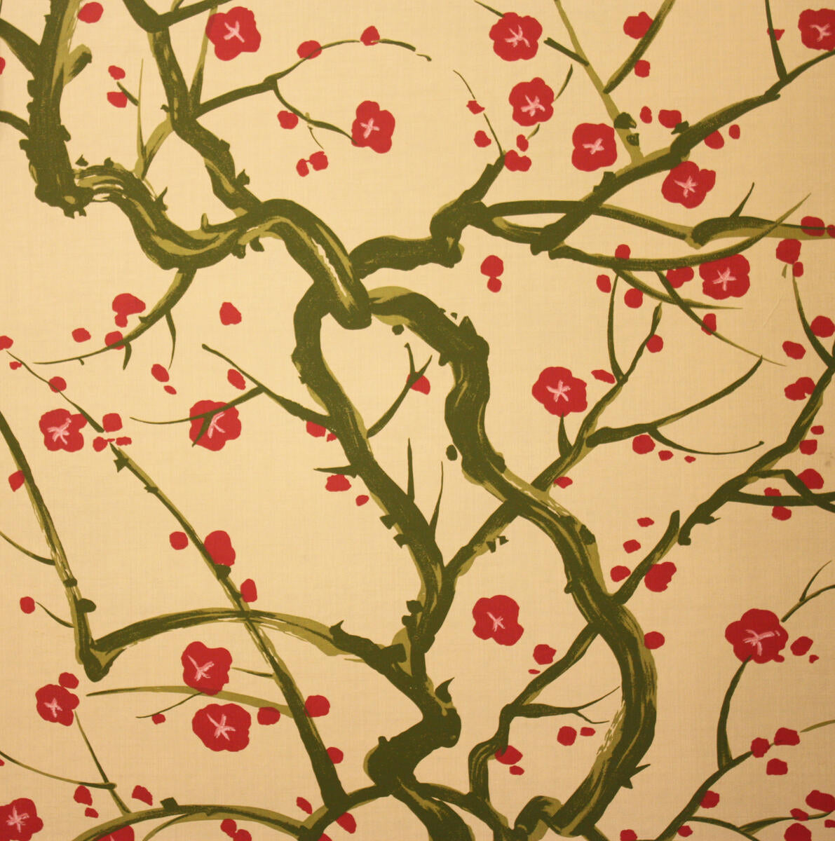 Flowering Quince Wallpaper - Green