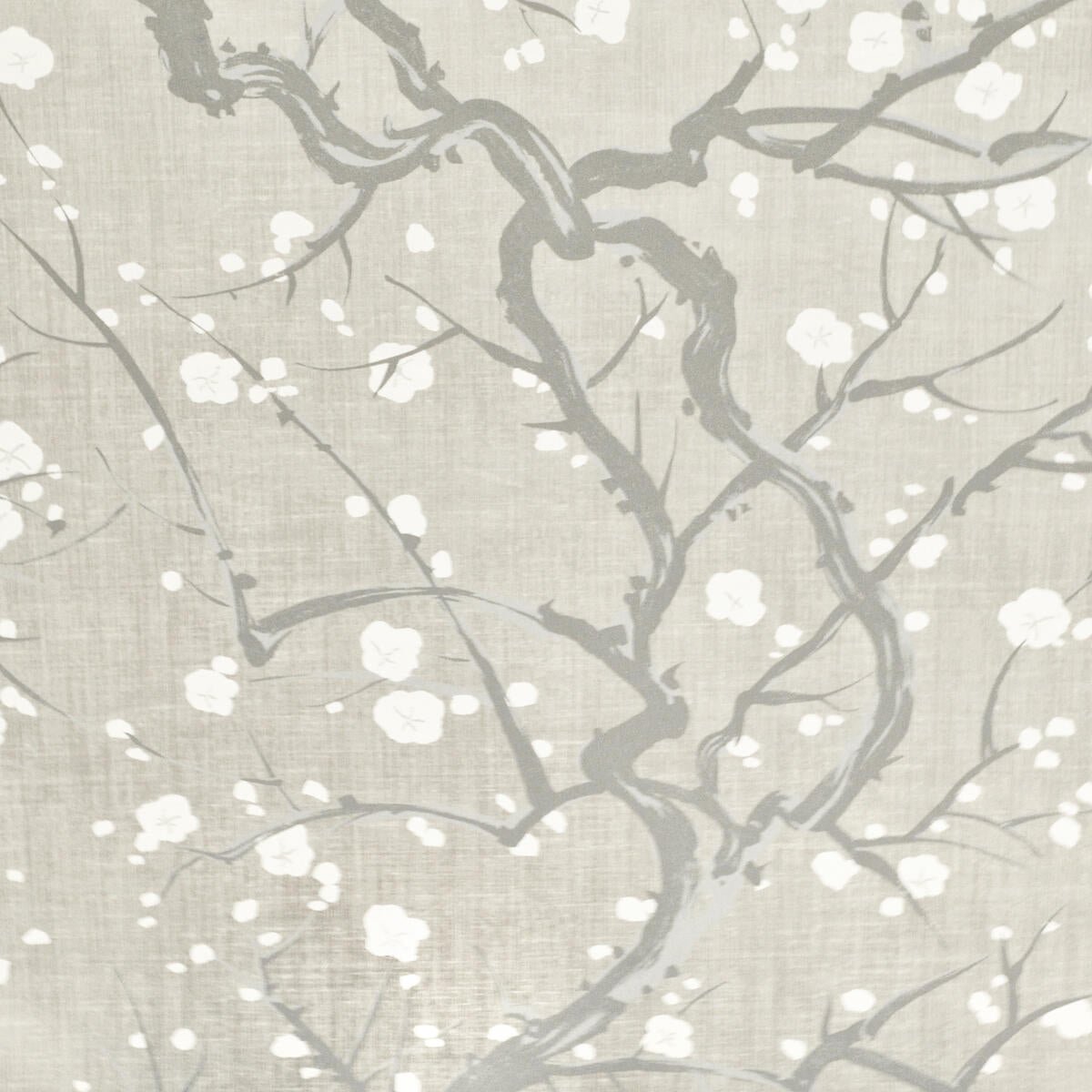 Flowering Quince Wallpaper - Silver – Wells Abbott | To The Trade