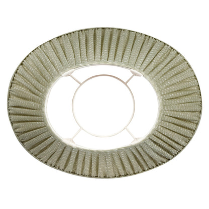 Oval Lampshade in Green Figured