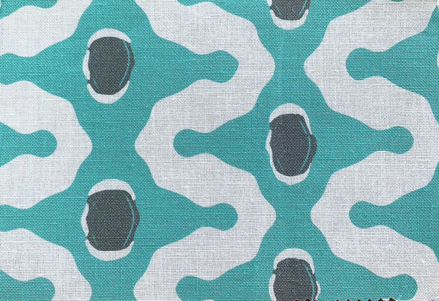 Zig Zag - Aqua Gray on Oyster Union