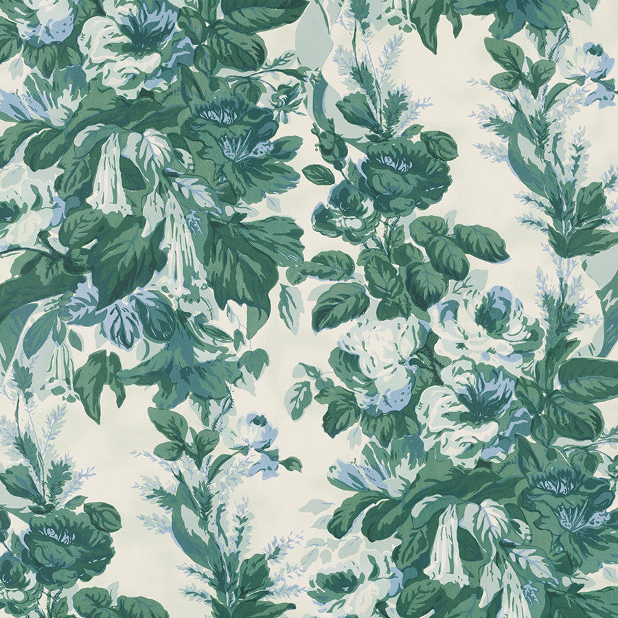 Grace Wallpaper - Cyan – Wells Abbott | To The Trade