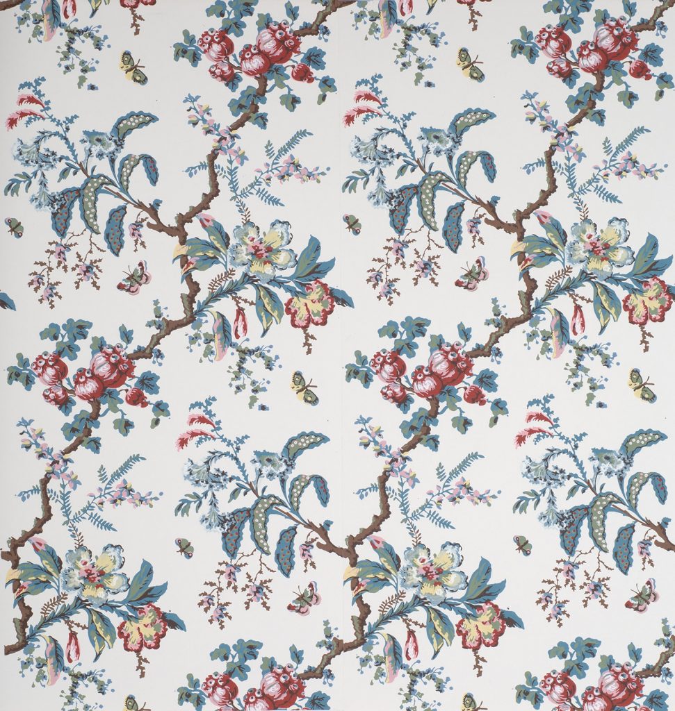 Butterfly Chintz - White
