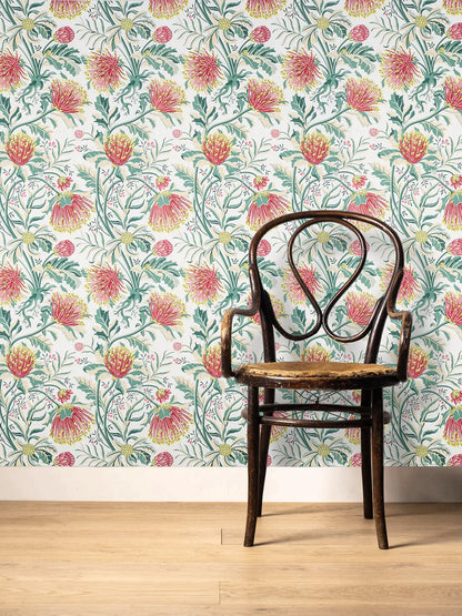 Matchstick Banksia Wallpaper - Pink