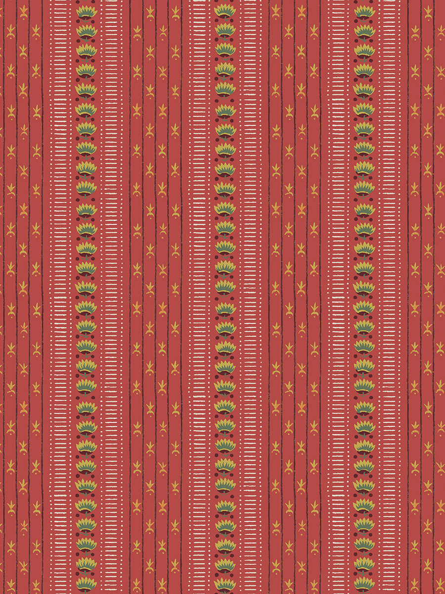 Zephirine Wallpaper - Egyptian Red – Wells Abbott | To The Trade